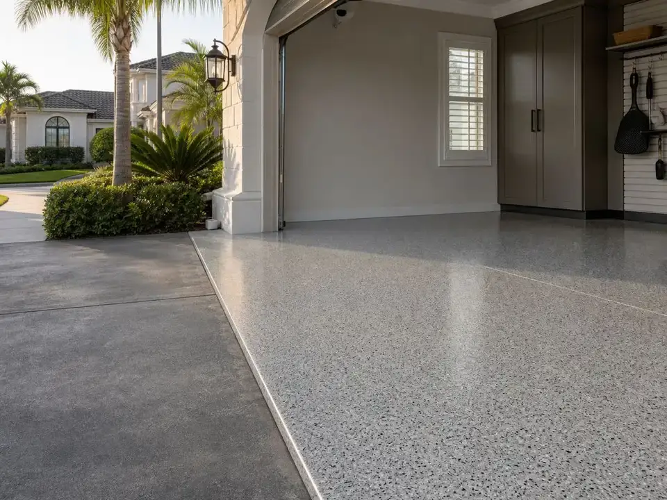 Pirate Cove Epoxy Pirate Cove Epoxy crew working on concrete coating for a Belleair homeowner