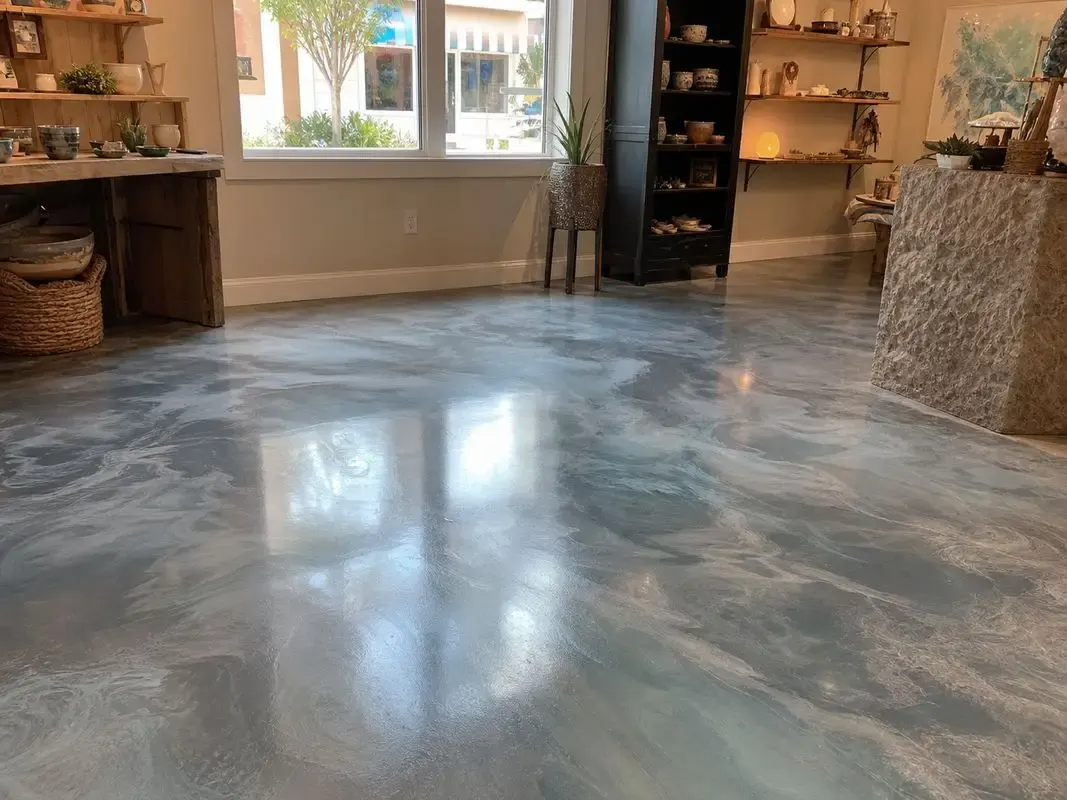 Pirate Cove Epoxy Pirate Cove Epoxy crew working on concrete coating for a Dunedin homeowner