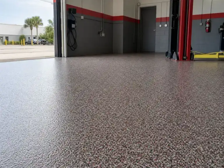 Pirate Cove Epoxy Pirate Cove Epoxy crew working on concrete coating for a Pinellas Park property