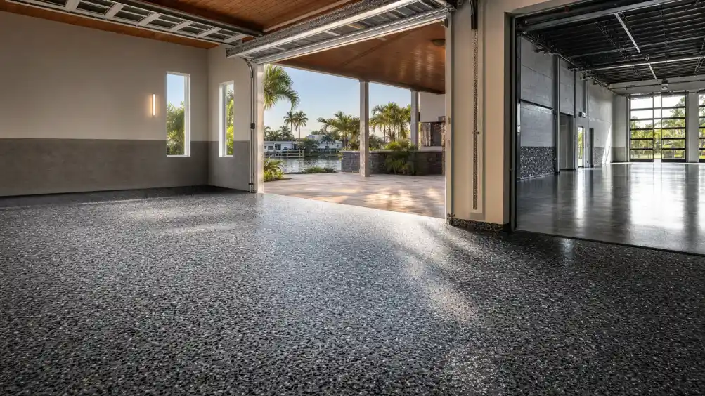 Pirate Cove Epoxy A portfolio composition of completed epoxy and concrete coating projects