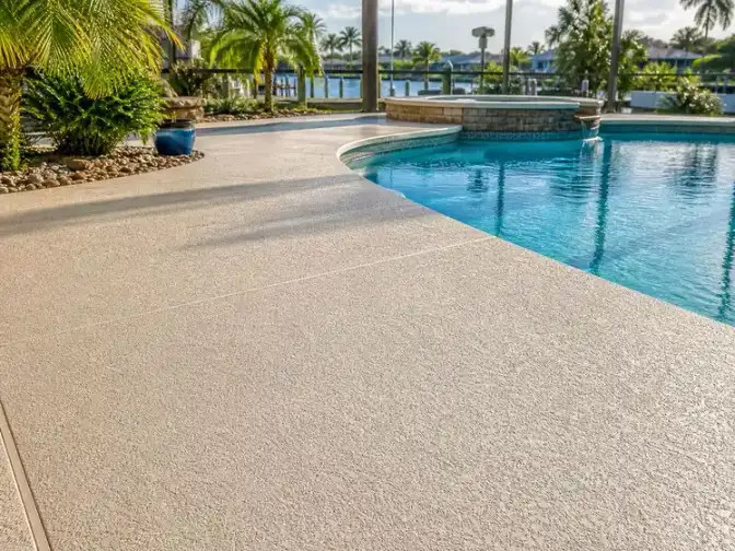 Pool deck coating by Pirate Cove Epoxy in Largo Florida